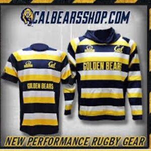Rhino Rugby Cal striped kangaroo pocket hooded polyester sweatshirt size Small
